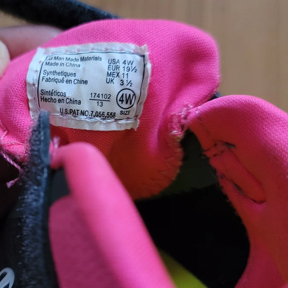 Champion Girls First Walking Shoes Sneaker Munchkin Pink Grey Active Size 4M